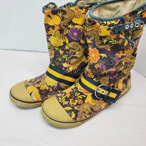 ALDO‎ Dragon Floral Print Women's Sneaker Size US 9 EU 40 Mid Calf Boot Casual